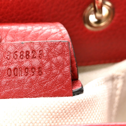 Gucci Calfskin Mini Bamboo Shopper Tote Red 7 of 10