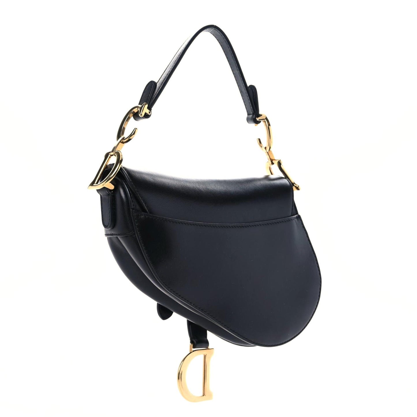 Calfskin Mini Saddle Bag Black