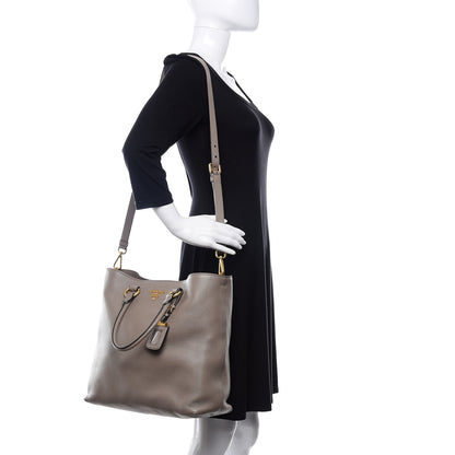Prada Vitello Daino Tote Argilla 2 of 10