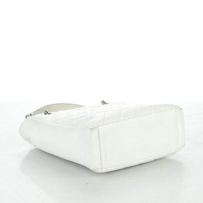 Chanel Caviar Quilted Petit Shopping Tote PST White 4 of 15