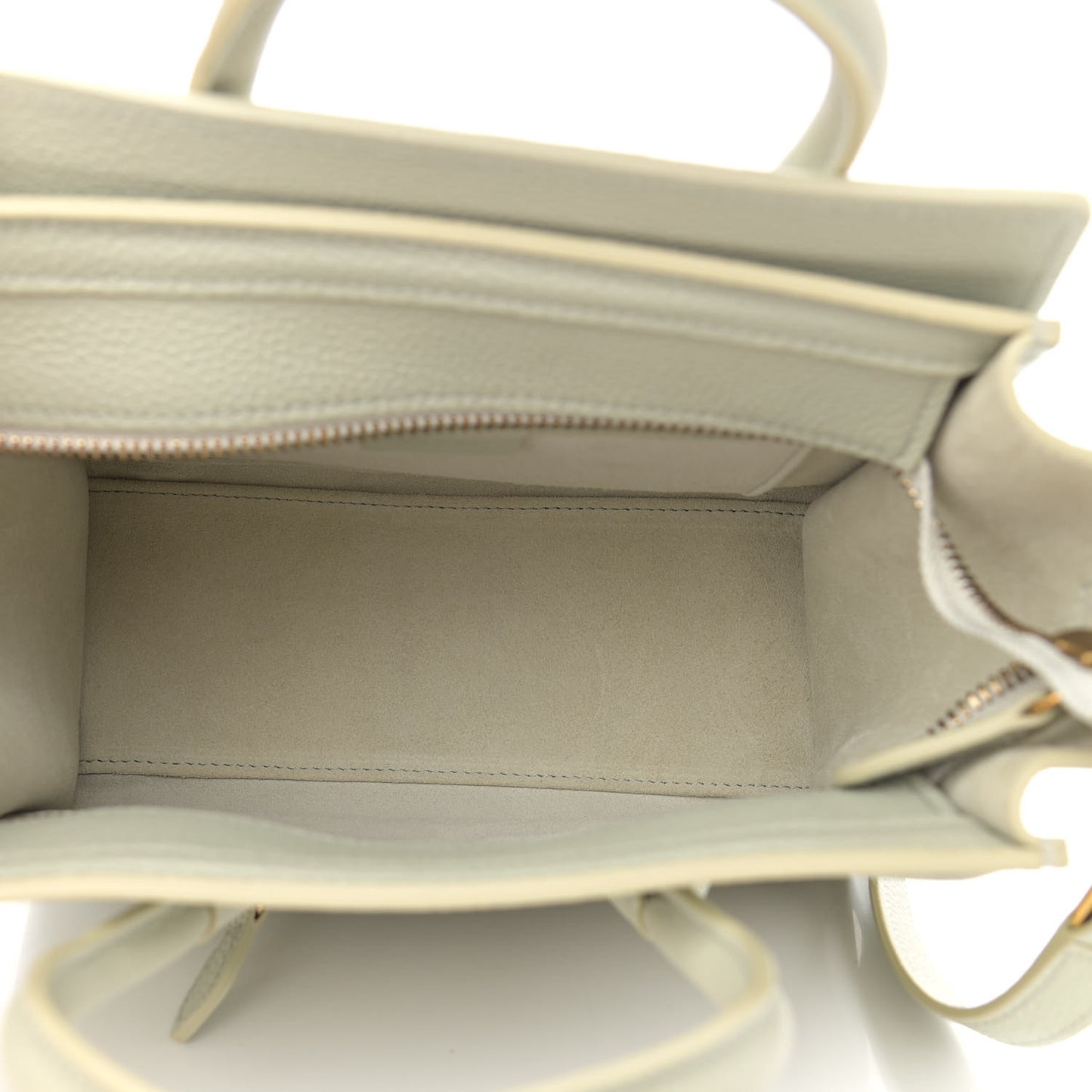 Drummed Calfskin Nano Luggage Vert D'eau