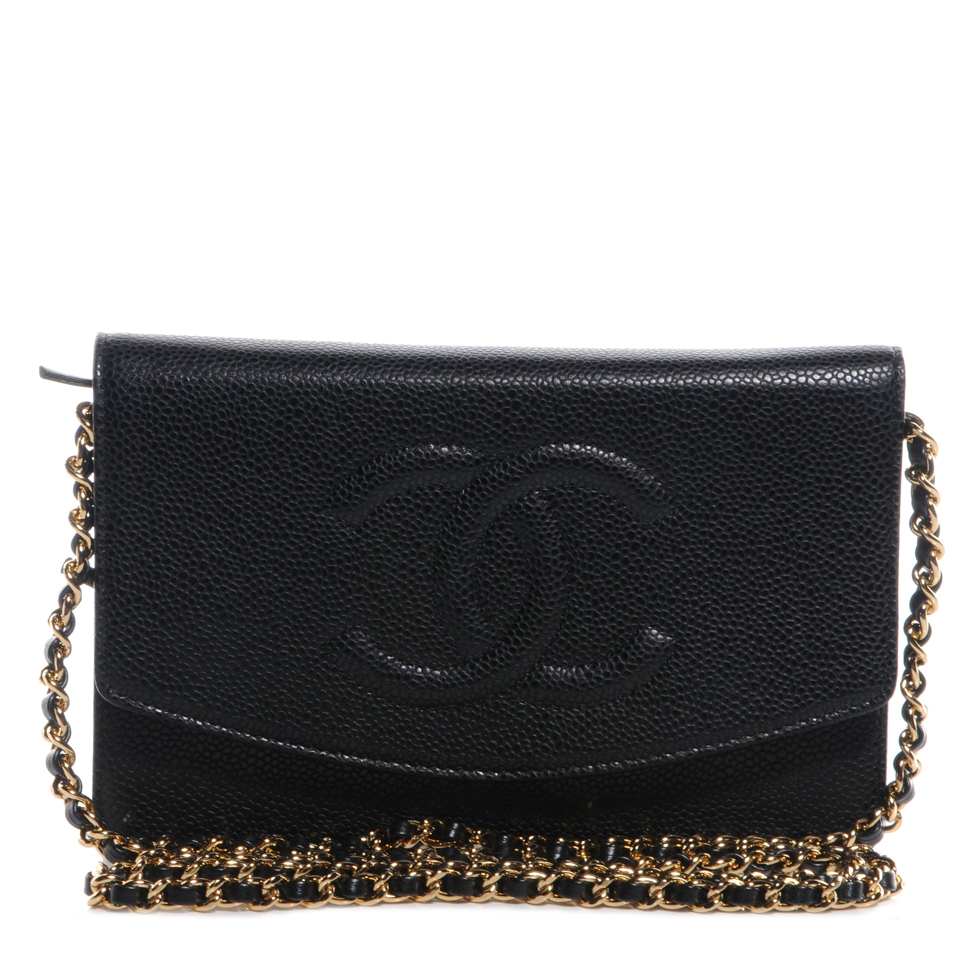 Chanel Caviar Timeless CC Wallet on Chain WOC Black 1 of 9