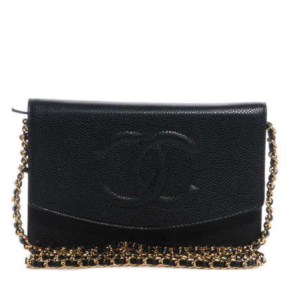 Chanel Caviar Timeless CC Wallet on Chain WOC Black 1 of 9