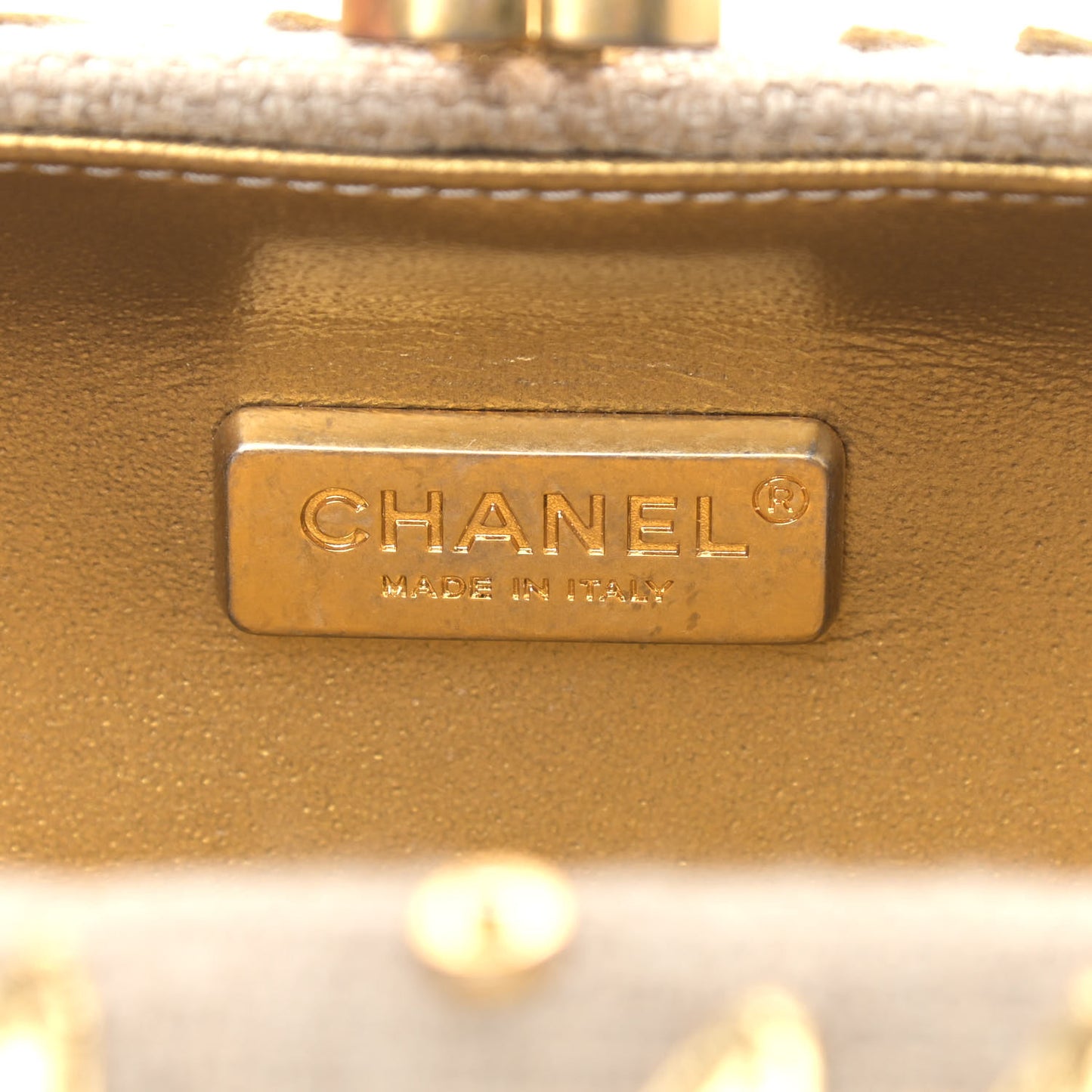Pleated Toile Embroidered Lambskin Evening In Greece Clutch Gold