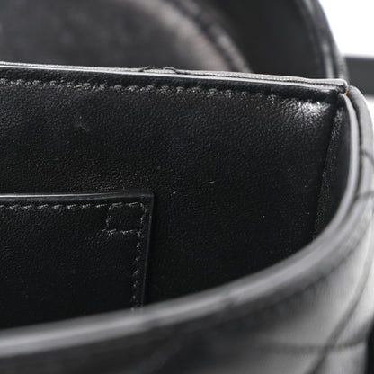 Saint Laurent Lambskin Quilted Monogram June Box Bag  Black 7 of 11