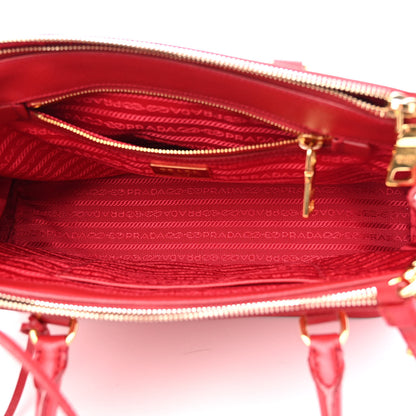 Prada Saffiano Small Galleria Double Zip Tote Fuoco 5 of 12