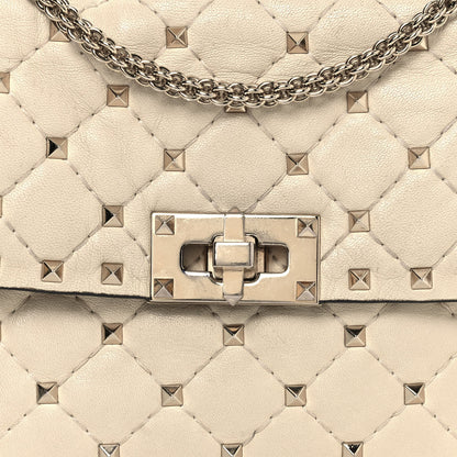 Valentino Garavani Nappa Medium Rockstud Spike Shoulder Bag Light Ivory 7 of 21