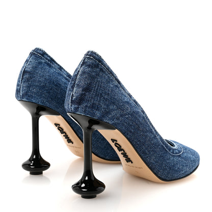 Loewe Washed Denim Toy Panta 90 Pumps 36 Blue 5 of 9