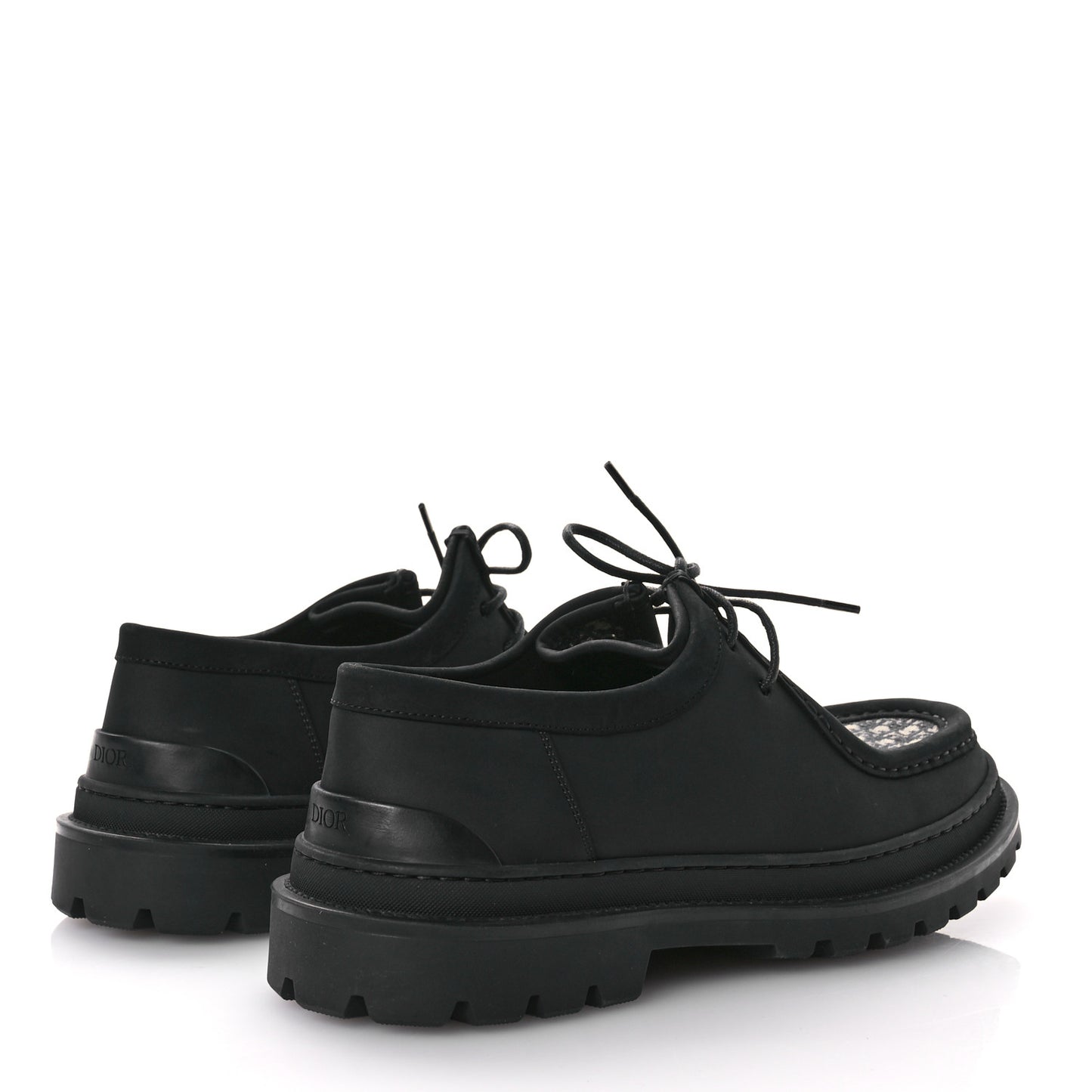 Nubuck Calfskin Oblique Explorer Boat Shoe 43 Black Beige