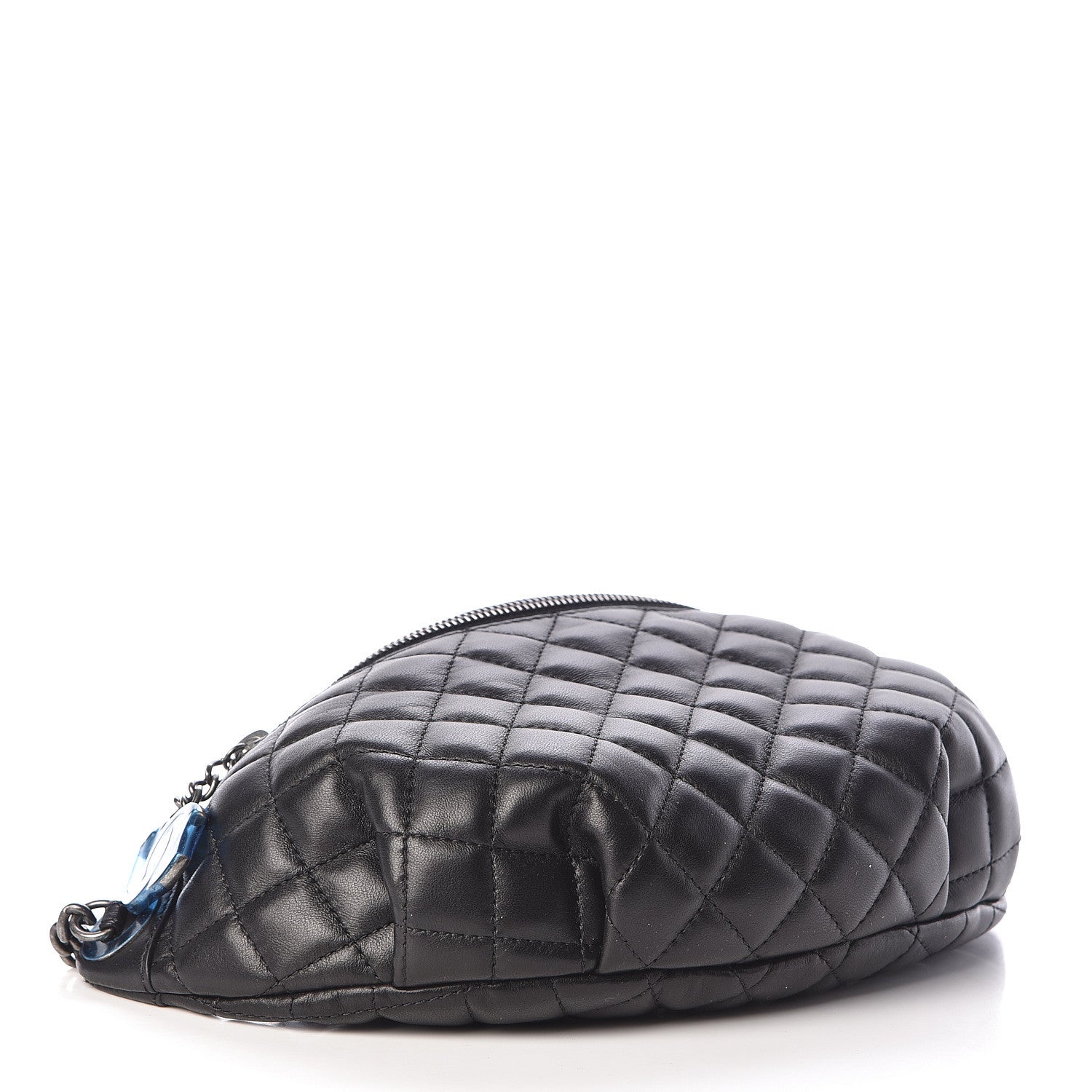 Chanel Lambskin Quilted Banane Waist Bag Fanny Pack Black 4 of 11