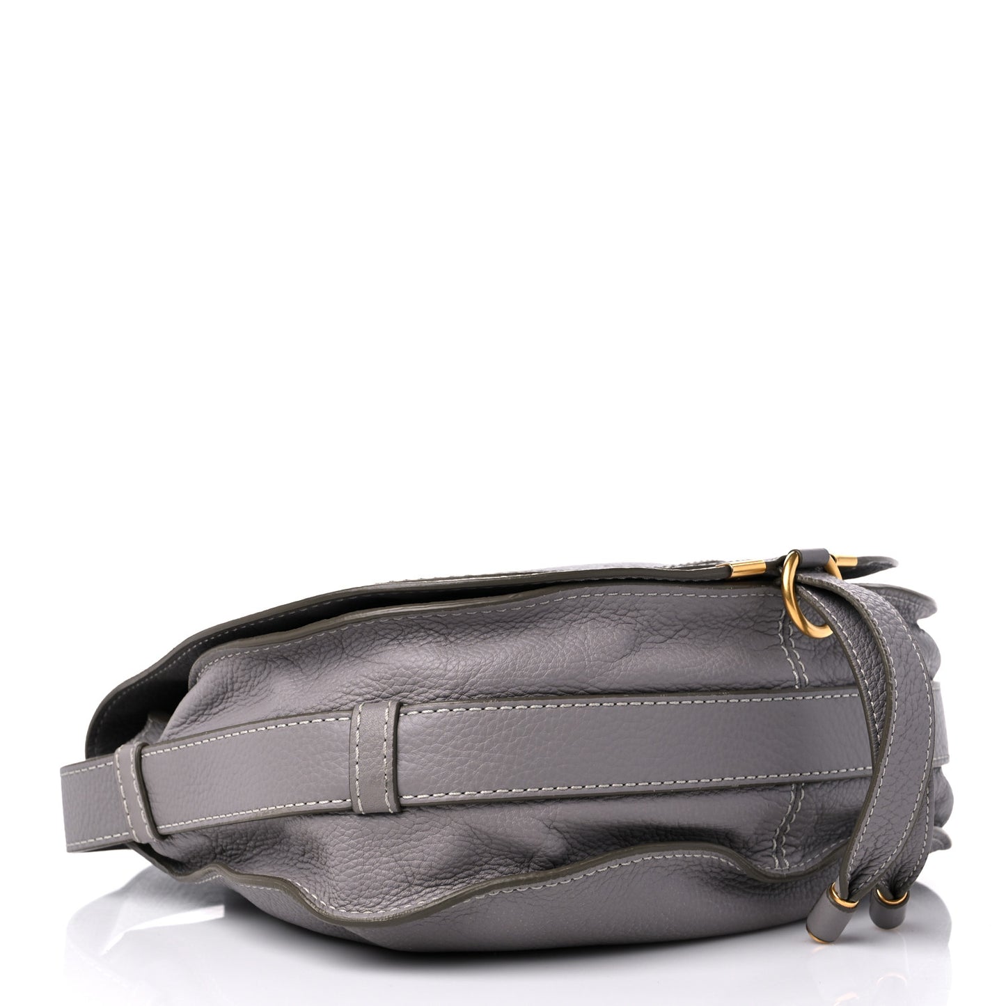 Calfskin Medium Marcie Round Crossbody Bag Cashmere Grey