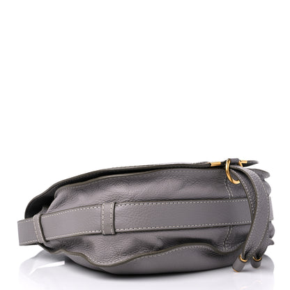 Chloe Calfskin Medium Marcie Round Crossbody Bag Cashmere Grey 4 of 11