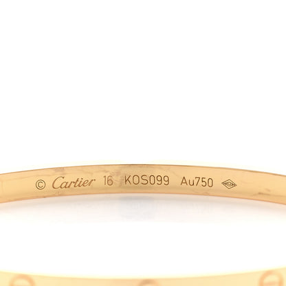 Cartier 18K Yellow Gold Small LOVE Bracelet 16 4 of 5