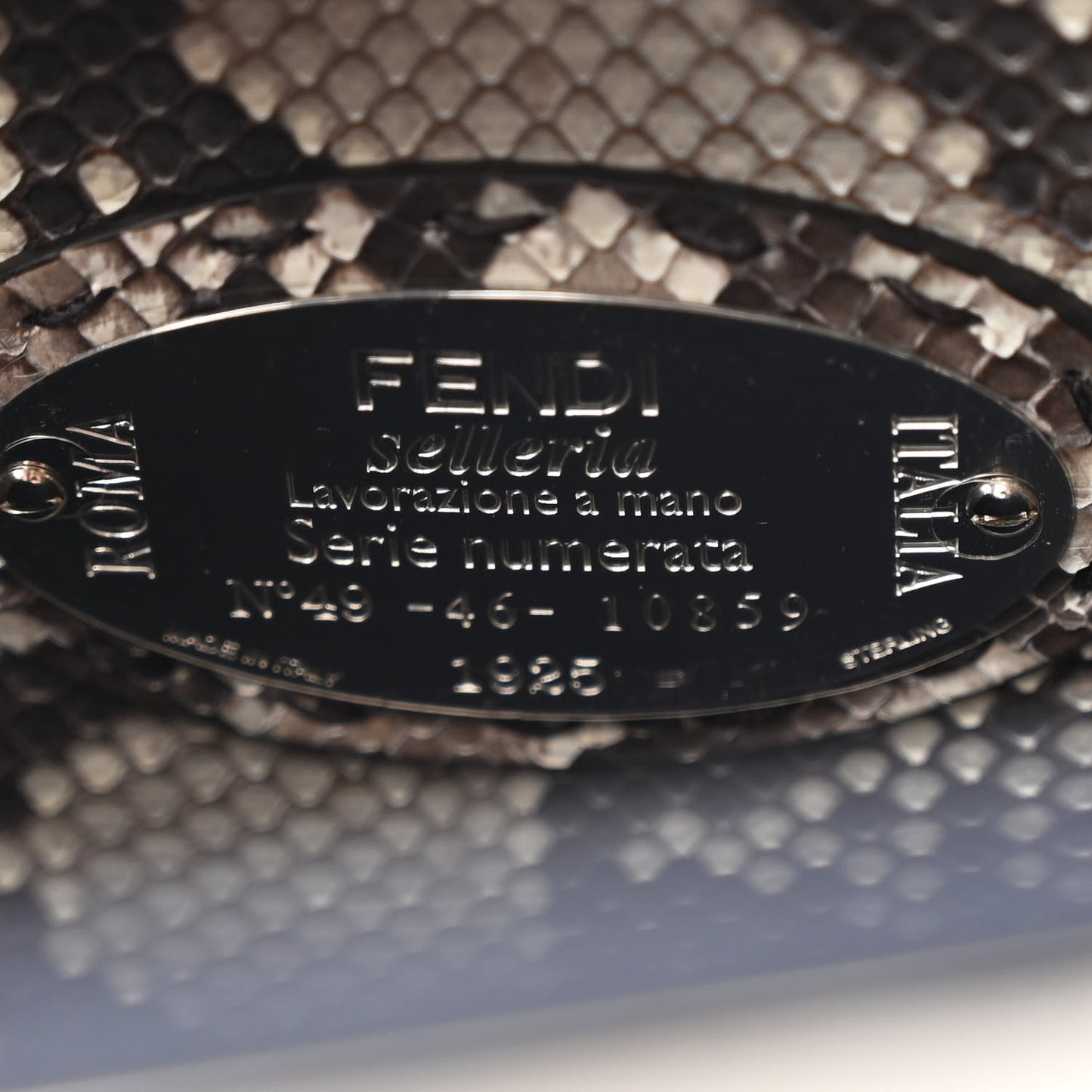 Cuoio Romano Snakeskin Selleria Medium Peekaboo Iconic Satchel Blue Notte