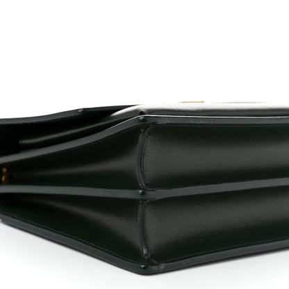 Saint Laurent Smooth Calfskin Medium Monogram Sunset Satchel Vert Kaki 9 of 10