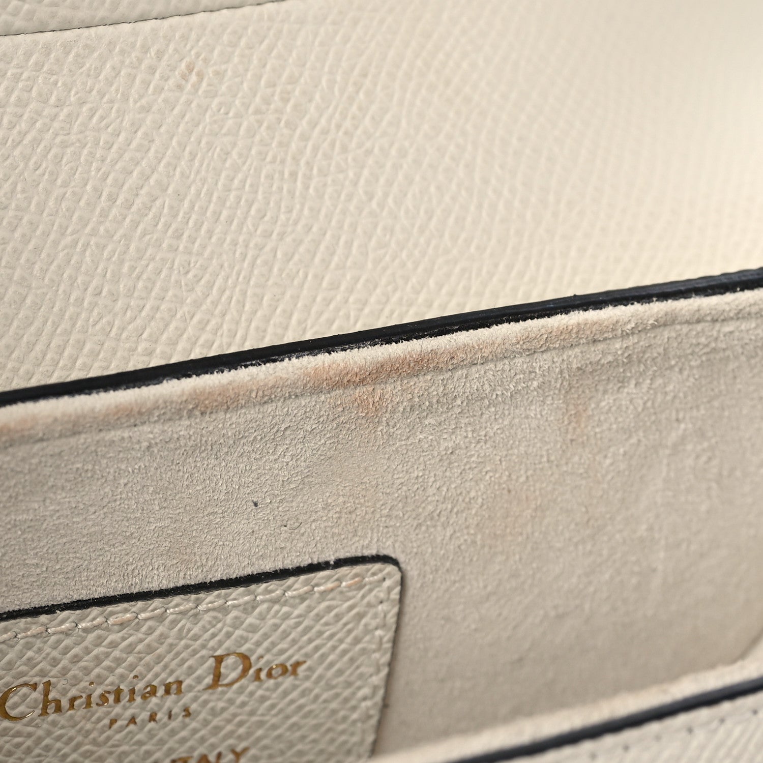 Christian Dior Grained Calfskin Mini Saddle Bag With Strap White 10 of 11