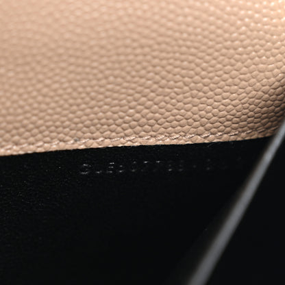 Saint Laurent Grain De Poudre Monogram Uptown Chain Wallet Dark Beige 8 of 14