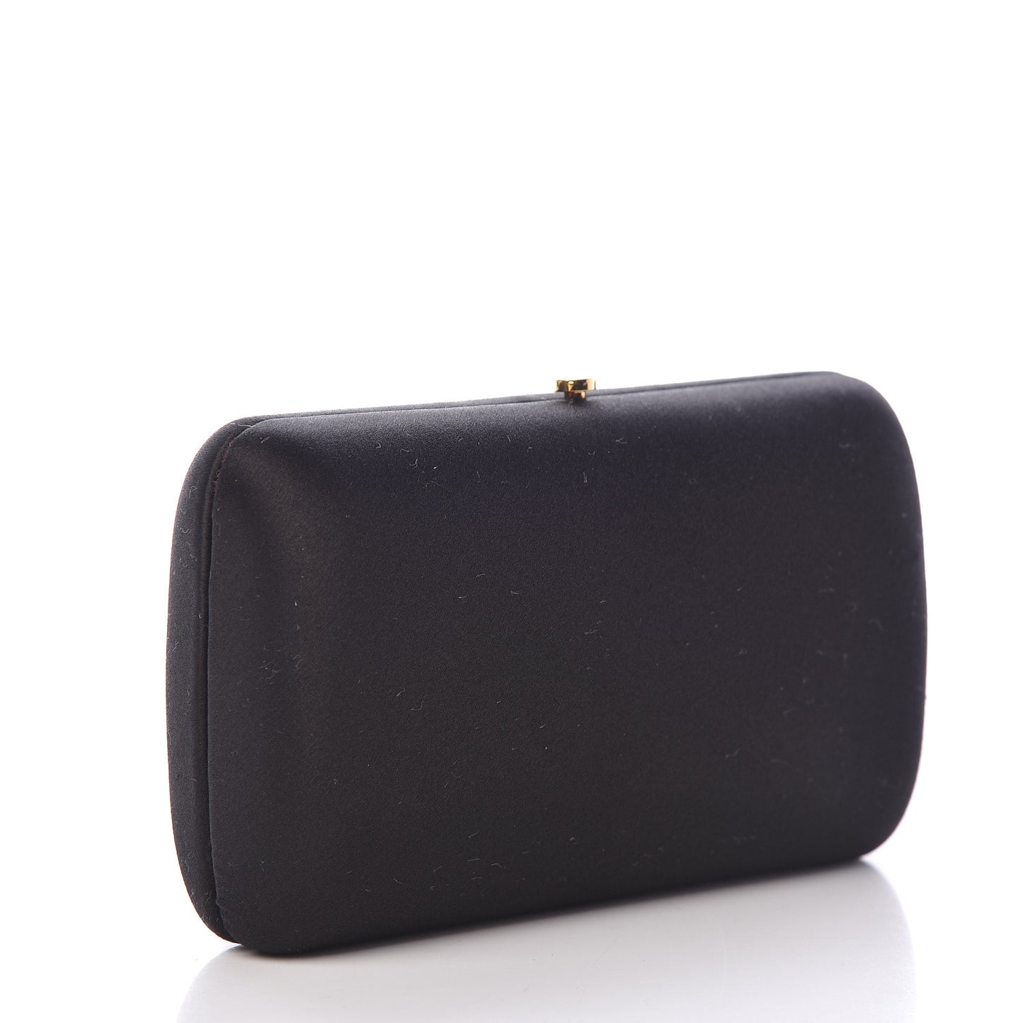 Satin Box Clutch Black