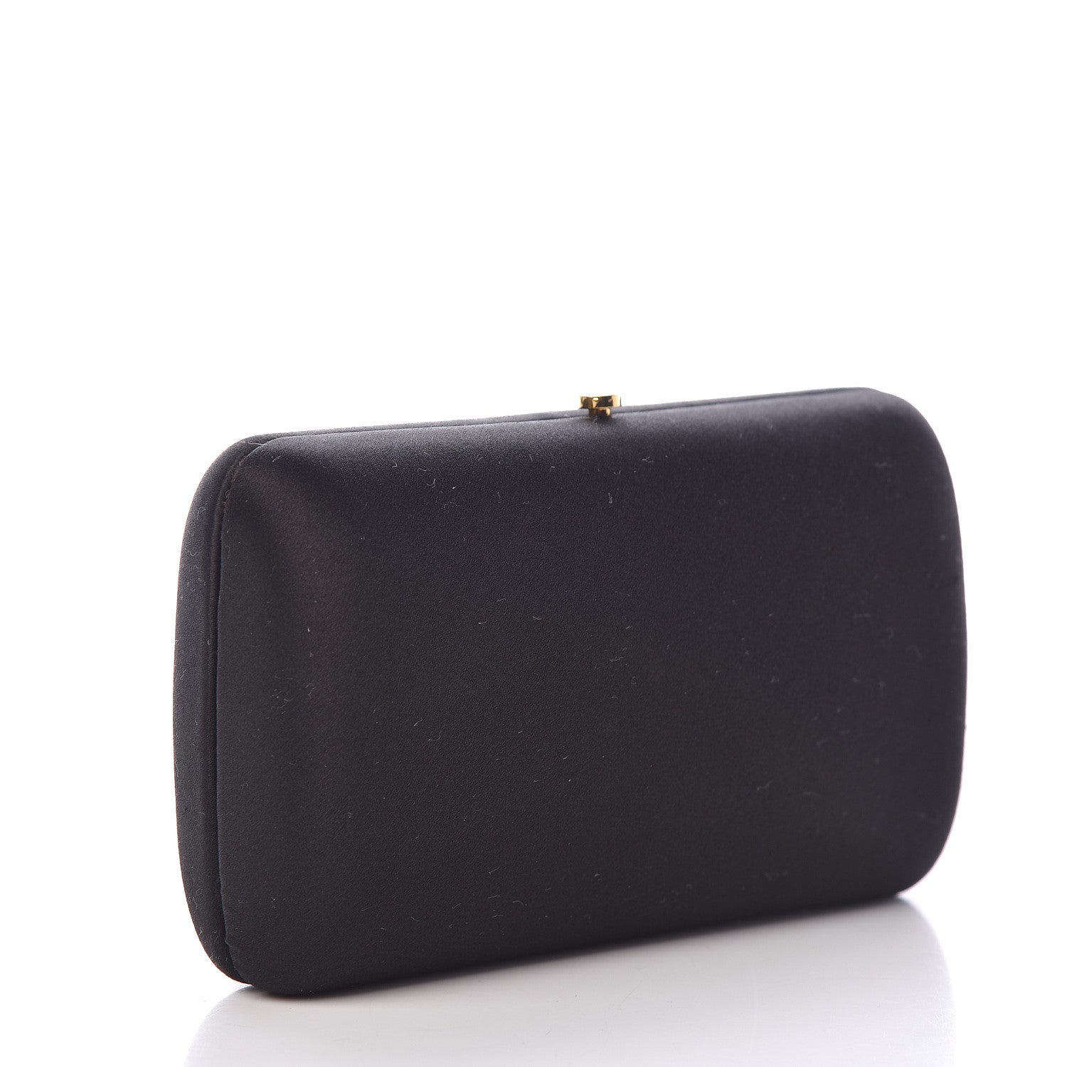 Prada Satin Box Clutch Black 3 of 9