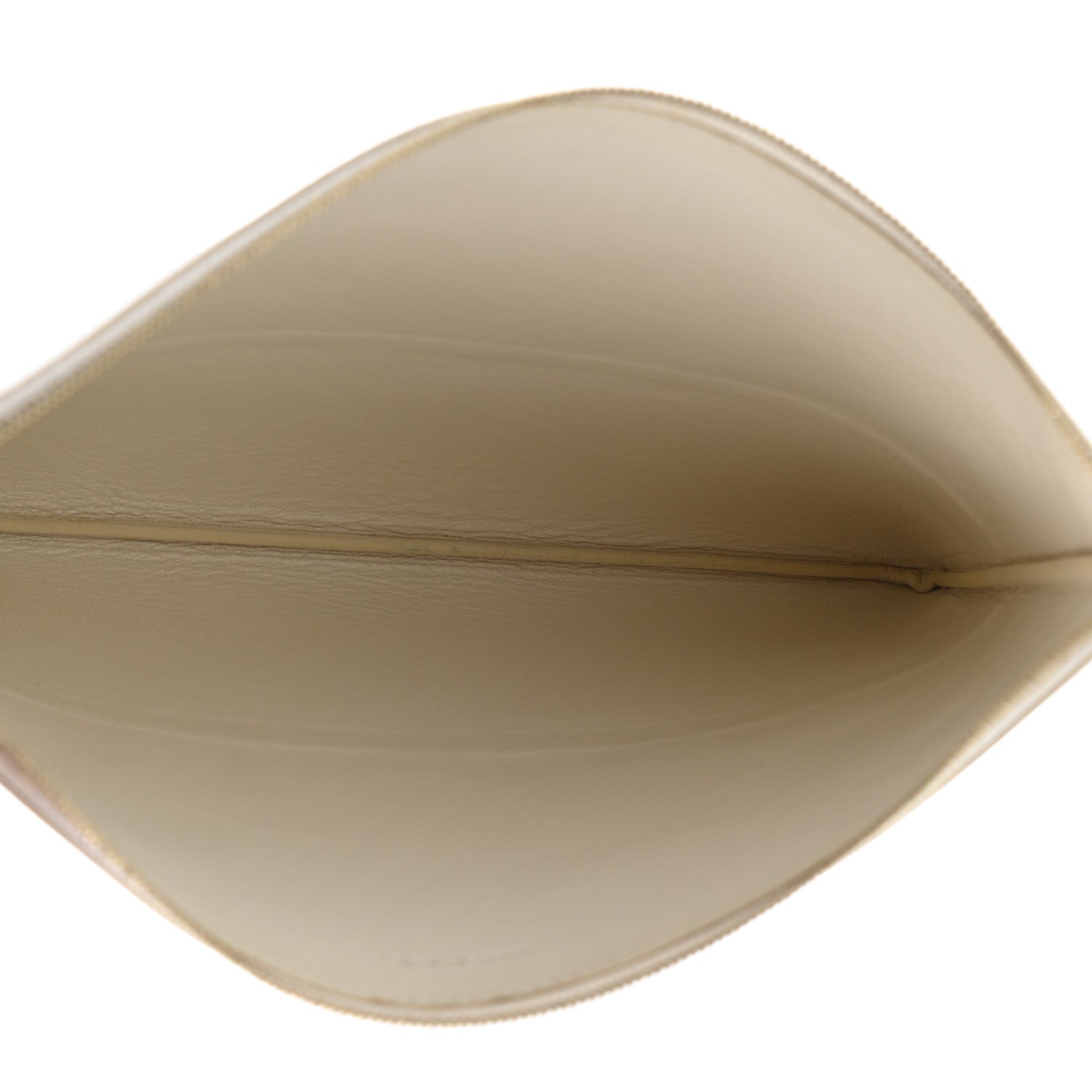 Celine Lambskin Bi-Color Solo Clutch Pouch White Yellow 4 of 4