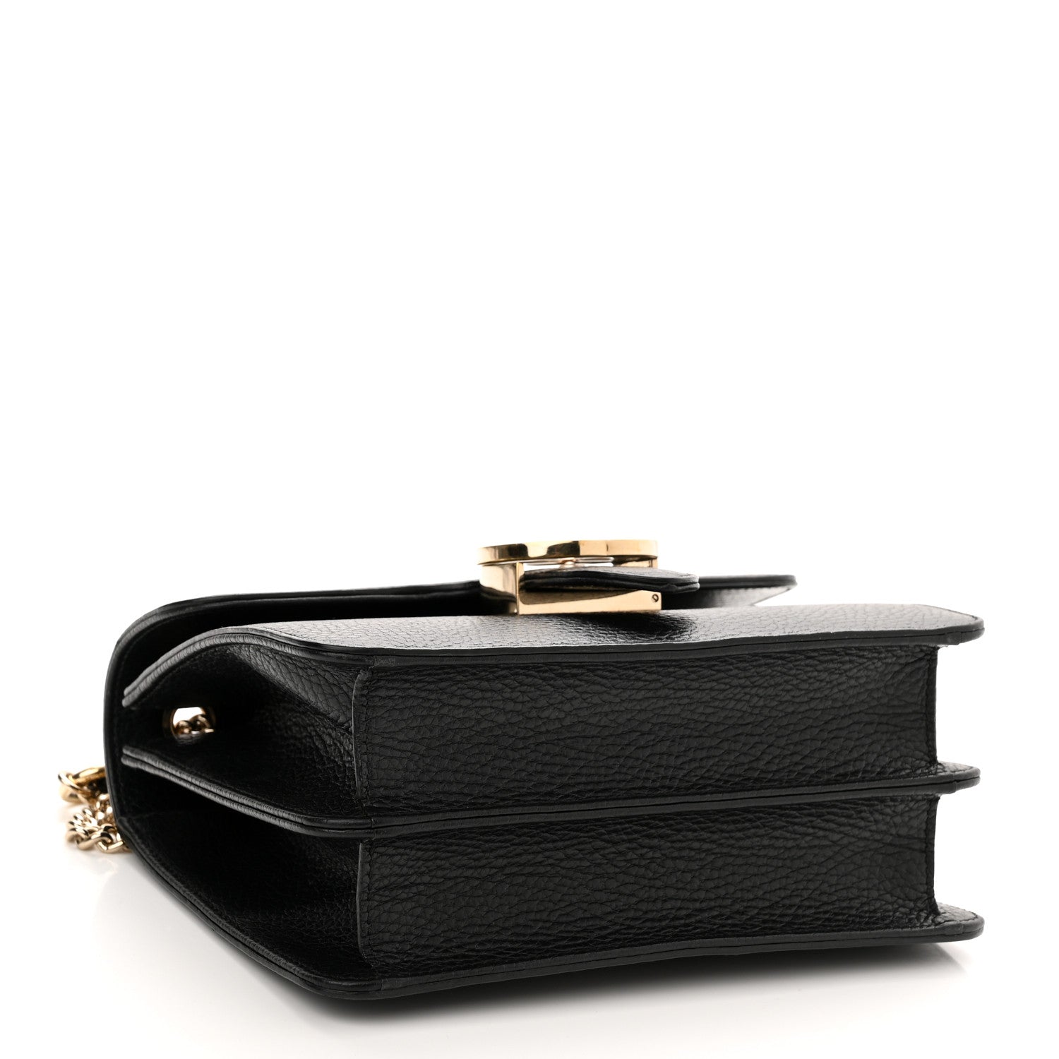 Gucci Dollar Calfskin Small Interlocking G Shoulder Bag Black 4 of 11
