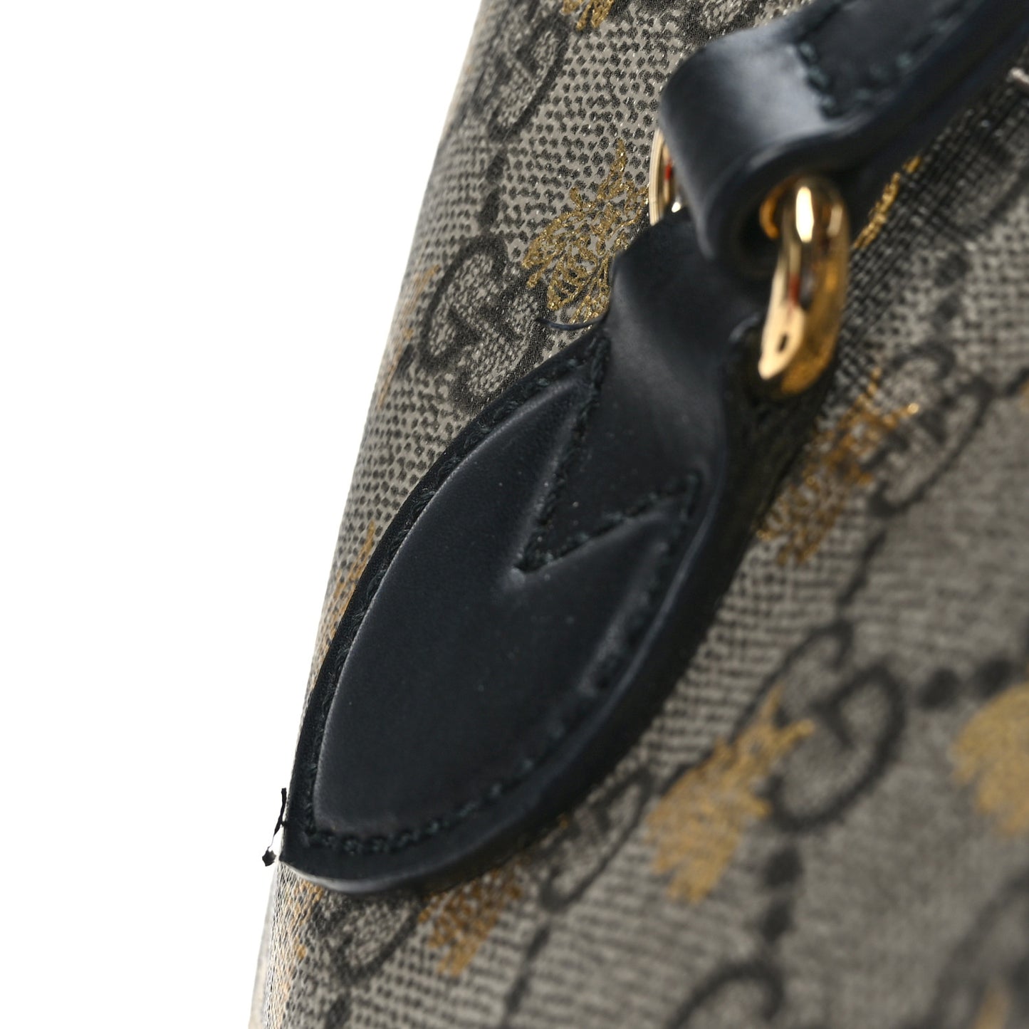 Soft GG Supreme Monogram Bees Small Crossbody Tote Beige Oro Black