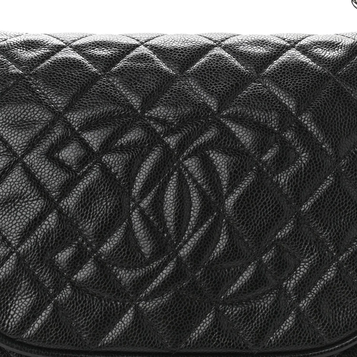 Chanel Caviar Quilted Timeless Accordion Flap Black 6 of 12