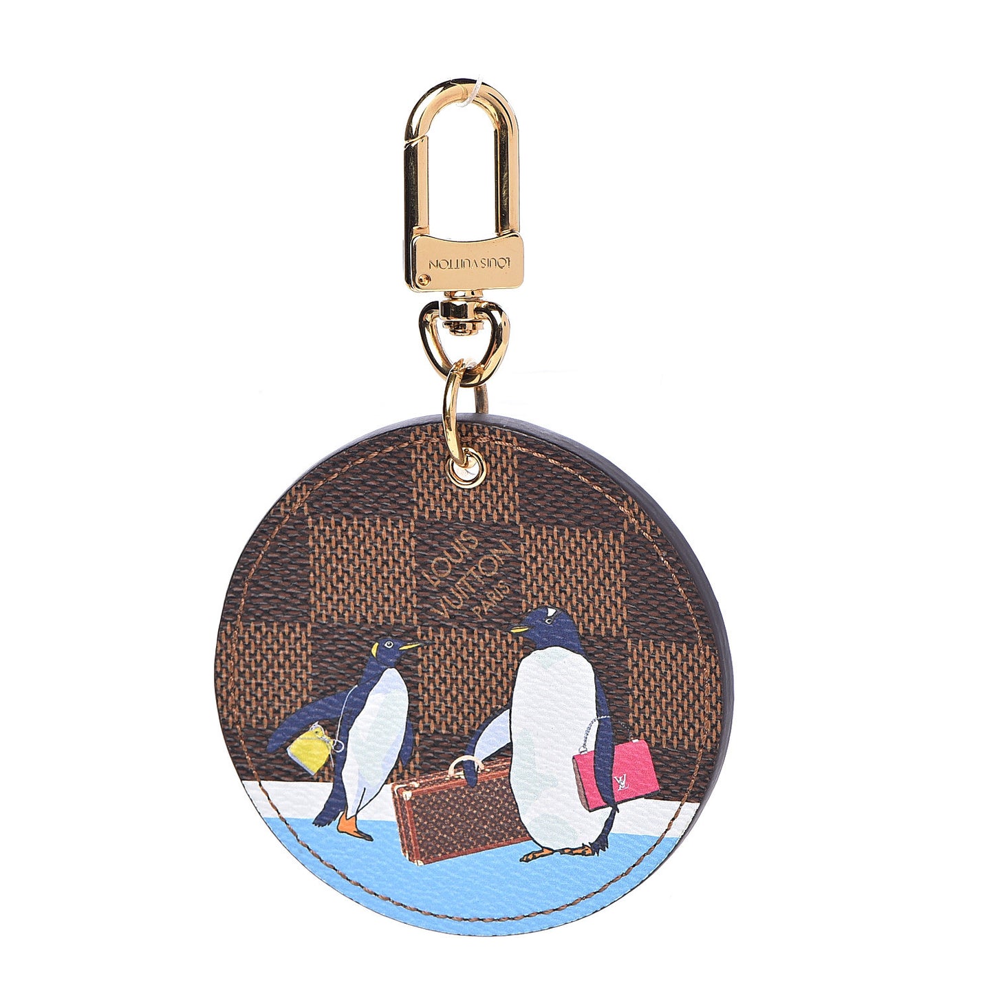 Damier Ebene Illustre Manchot Bag Charm Key Ring
