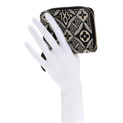 Louis Vuitton Jacquard Since 1854 Zippy Coin Purse Grey 2 of 10