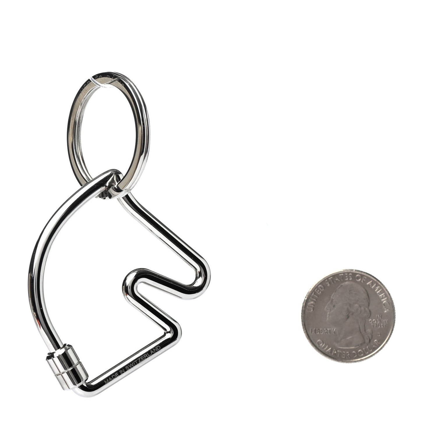 Palladium Cheval Key Ring