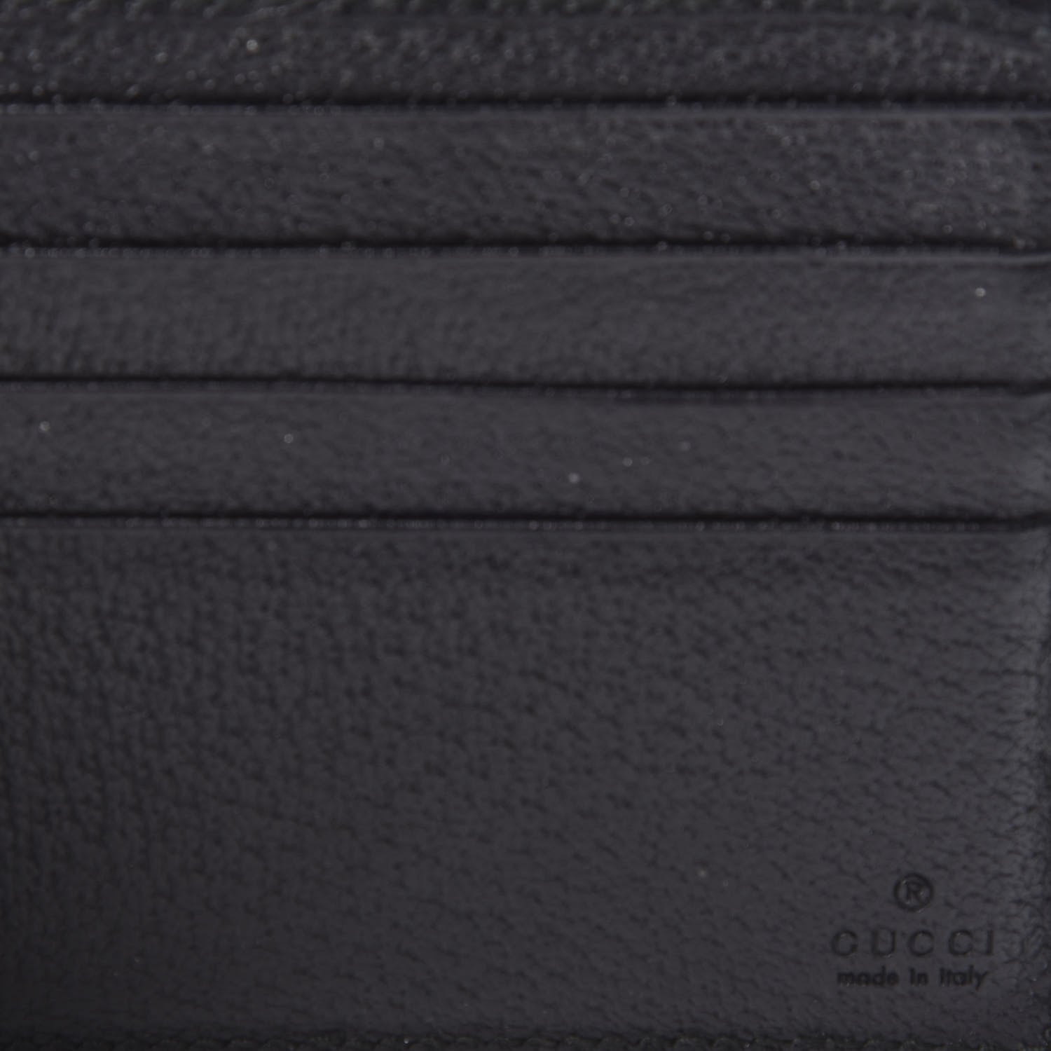 Gucci Calfskin Boar Effect GG Marmont Bi-Fold Wallet Black 9 of 11