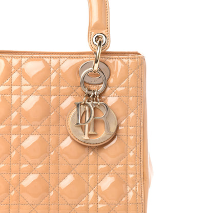 Christian Dior Patent Cannage Medium Lady Dior Beige 14 of 14