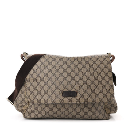 Gucci GG Plus Monogram Messenger Diaper Bag Dark Brown 1 of 13