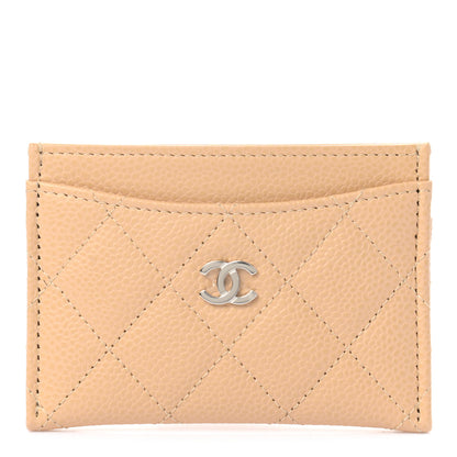Chanel Caviar Quilted Card Holder Beige 1 of 8
