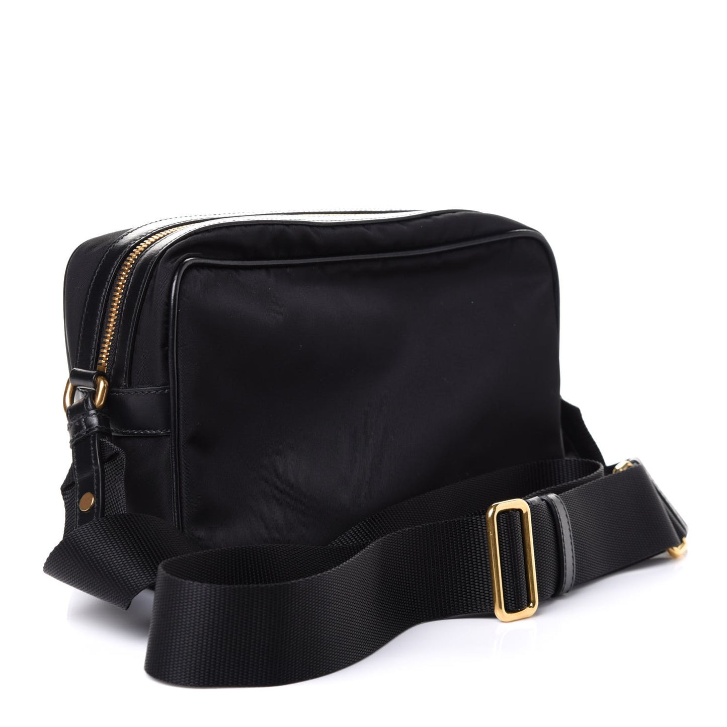 Tessuto Nylon Soft Calf Camera Bag Black