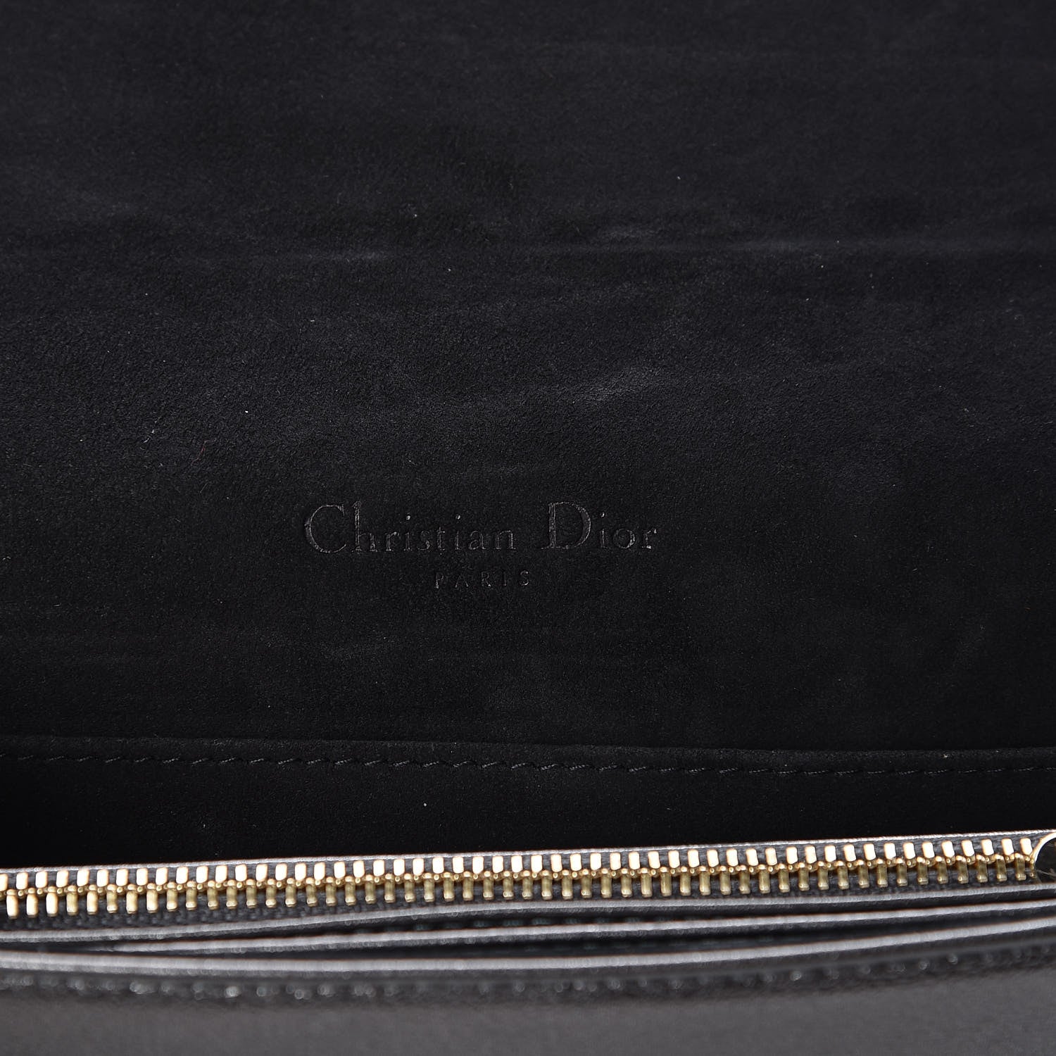 Christian Dior Metallic Calfskin Cannage Lady Dior Convertible Clutch Gunmetal 8 of 10