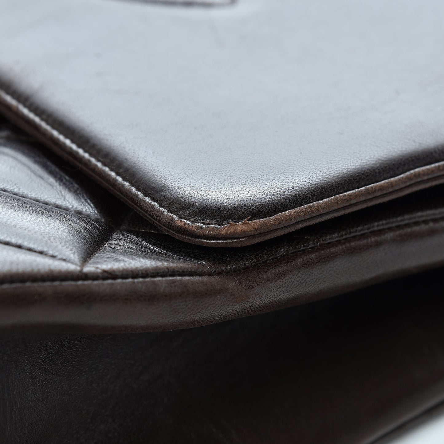 Lambskin XL Jumbo CC Single Flap Brown