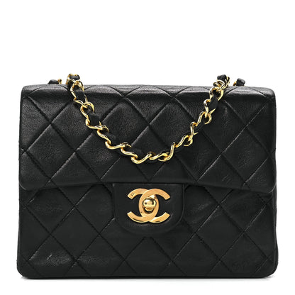 Chanel Lambskin Quilted Mini Square Flap Bag Black 1 of 12