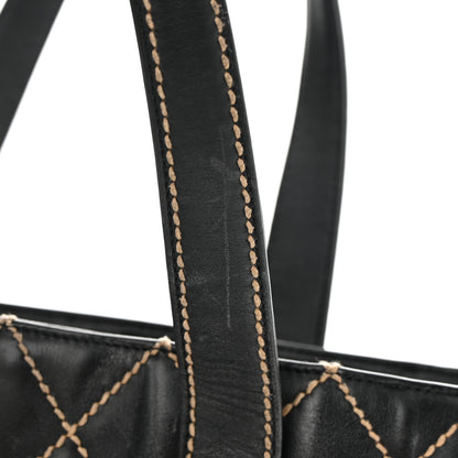 Chanel Calfskin Wild Stitch Large Tote Black 14 of 17