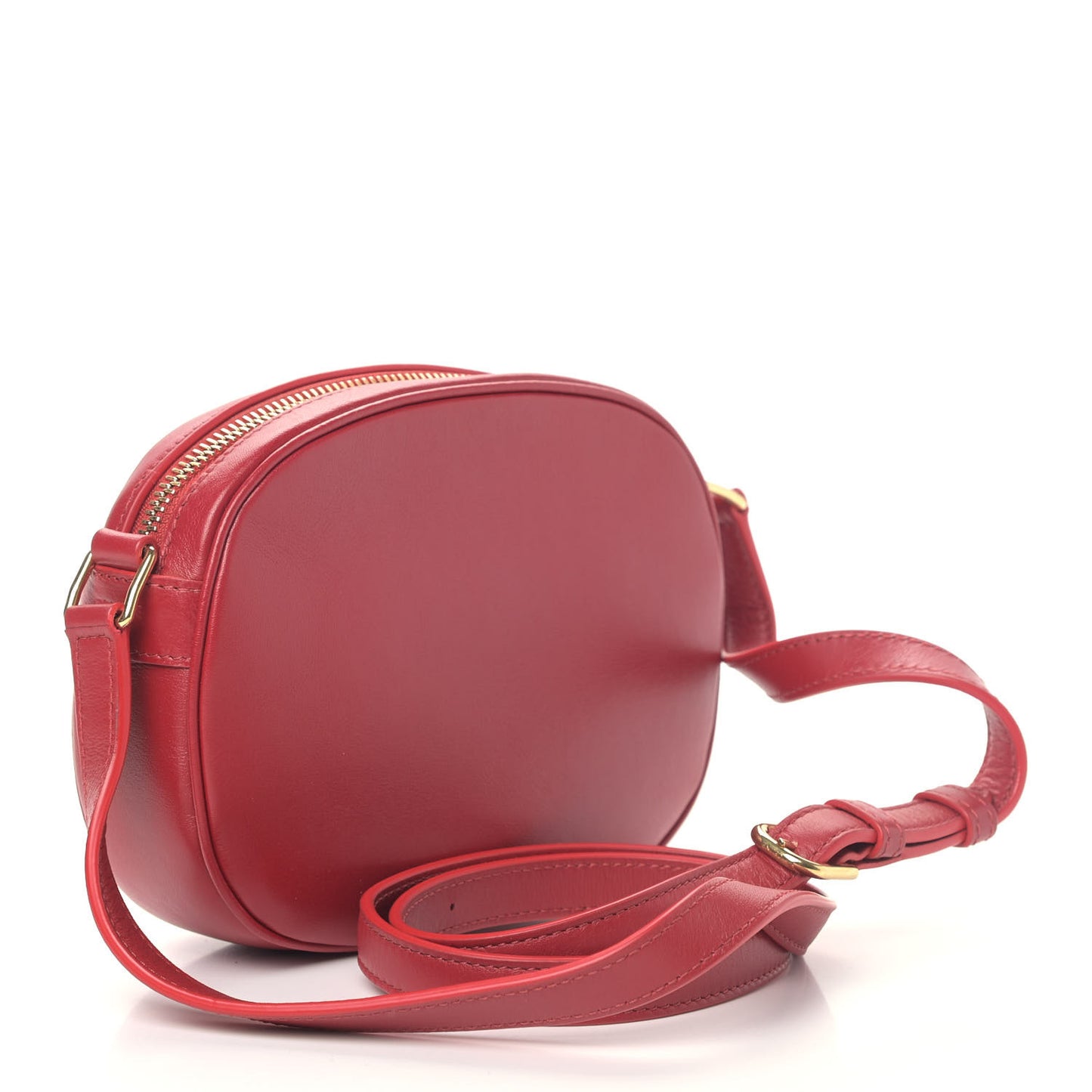 Calfskin Quilted Small C Charm Bag Red