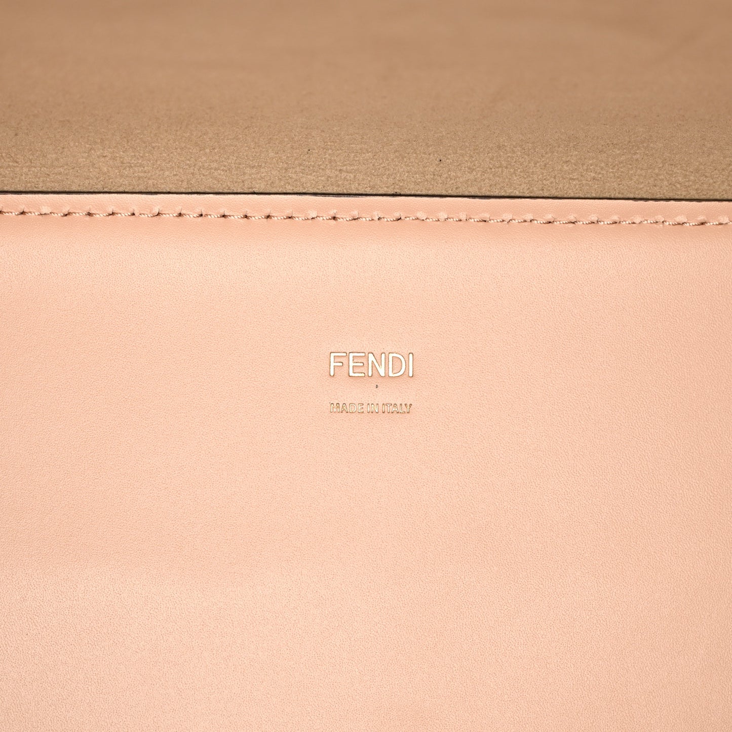 Vitello King Plexiglass Logo Embossed Medium Fendi Sunshine Shopper Tote Light Rose