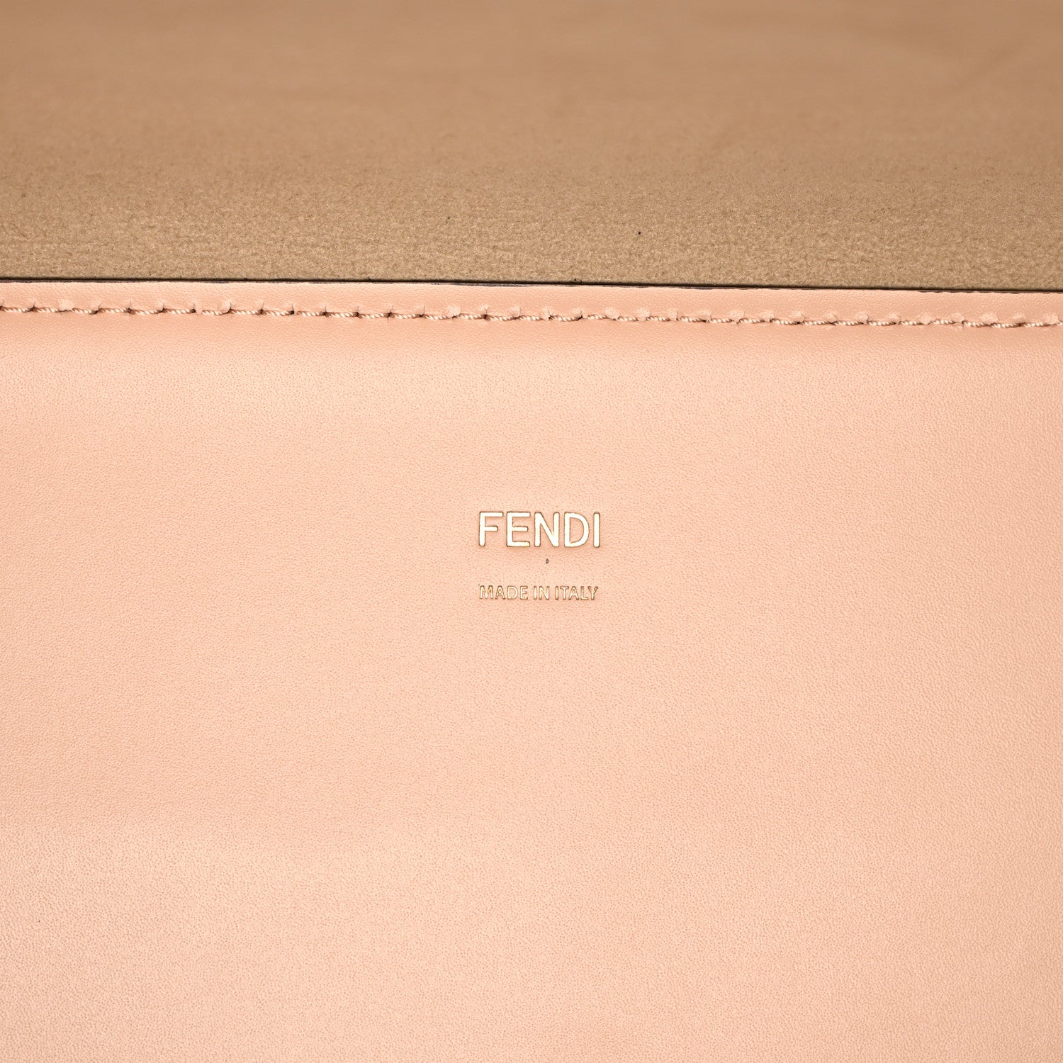 Fendi Vitello King Plexiglass Logo Embossed Medium Fendi Sunshine Shopper Tote Light Rose 6 of 10