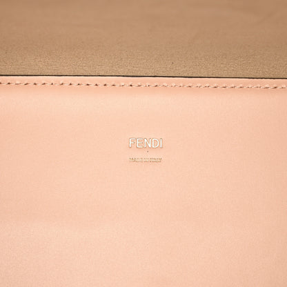 Fendi Vitello King Plexiglass Logo Embossed Medium Fendi Sunshine Shopper Tote Light Rose 6 of 10