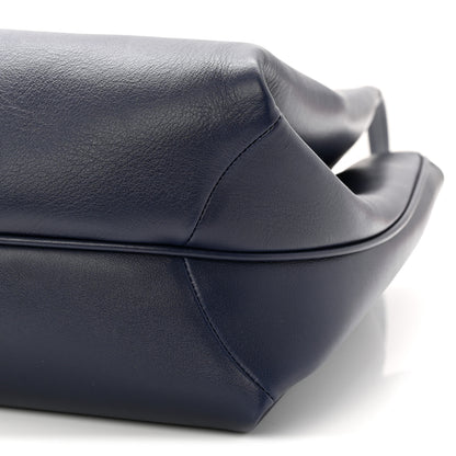 Salvatore Ferragamo Calfskin Large New Line Tote Navy Blue 10 of 10