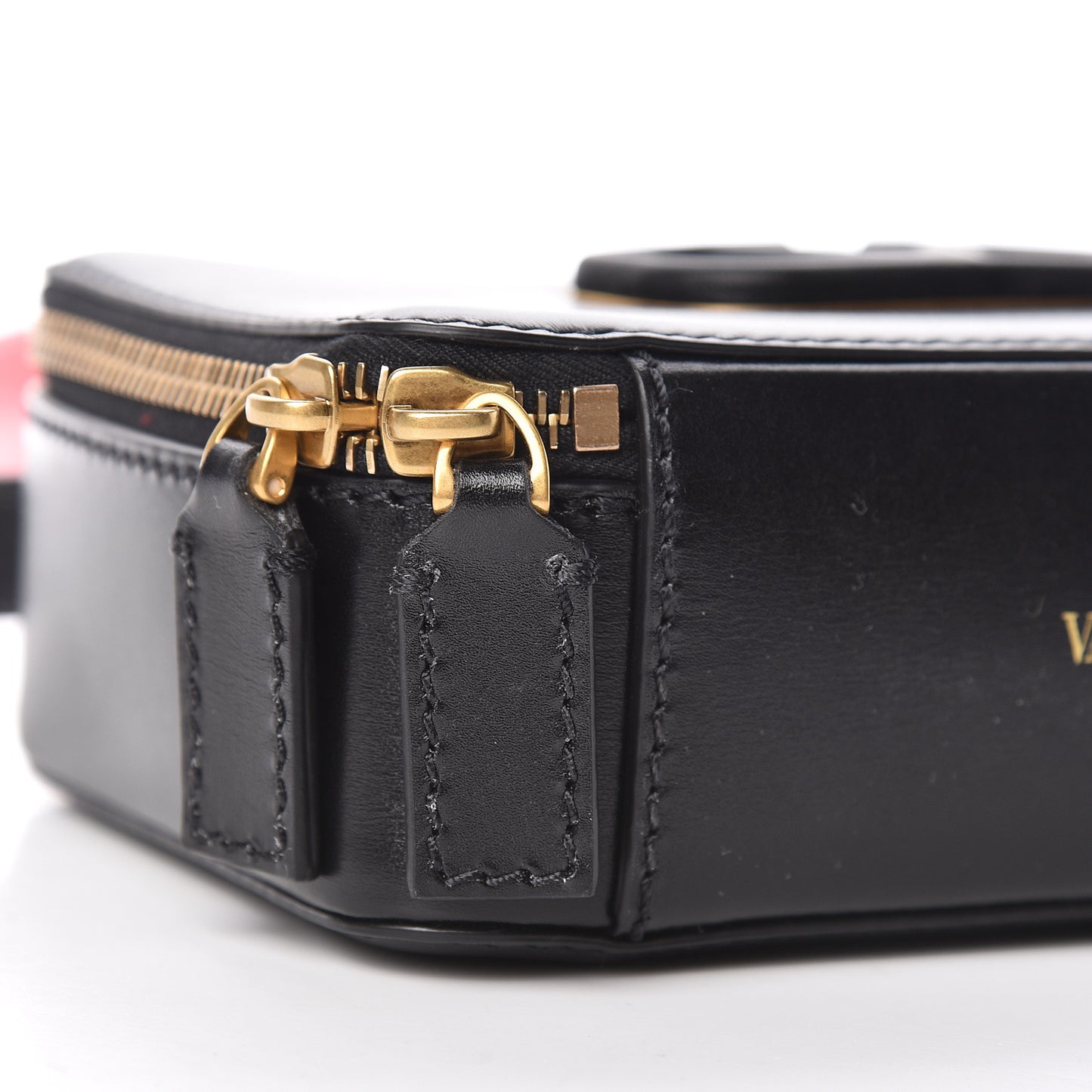 Smooth Calfskin VSling Crossbody Bag Black