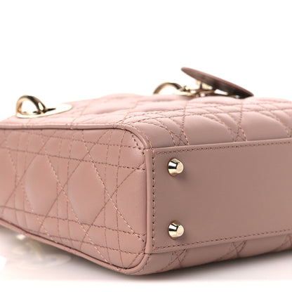 Christian Dior Lambskin Cannage Mini Lady Dior Blush 9 of 11