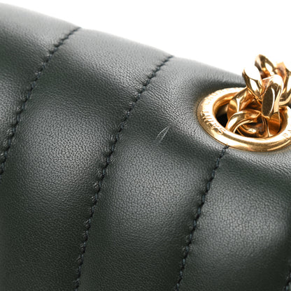 Saint Laurent Lambskin Matelasse Monogram Medium Vicky Chain Bag Algae 10 of 10