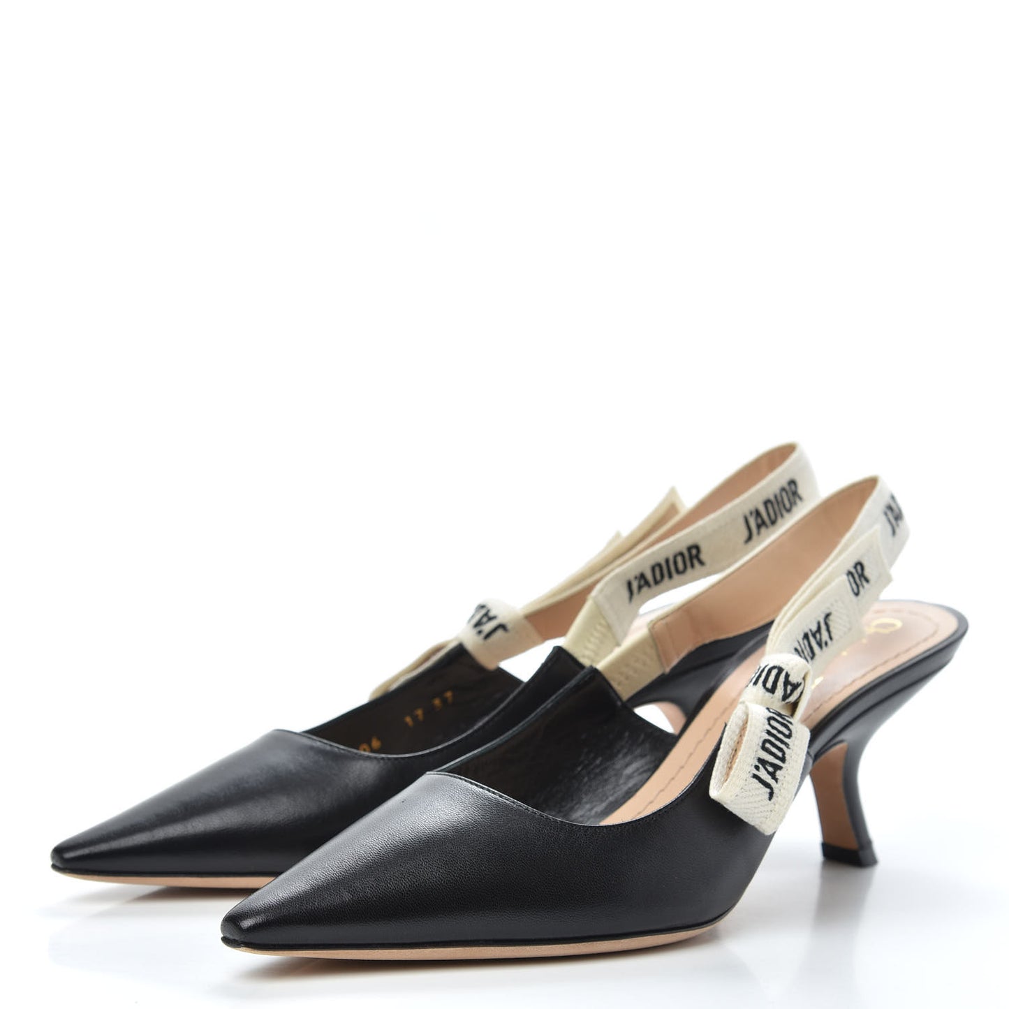 Lambskin Ribbon J'Adior Slingback 65mm Pumps 37 Black