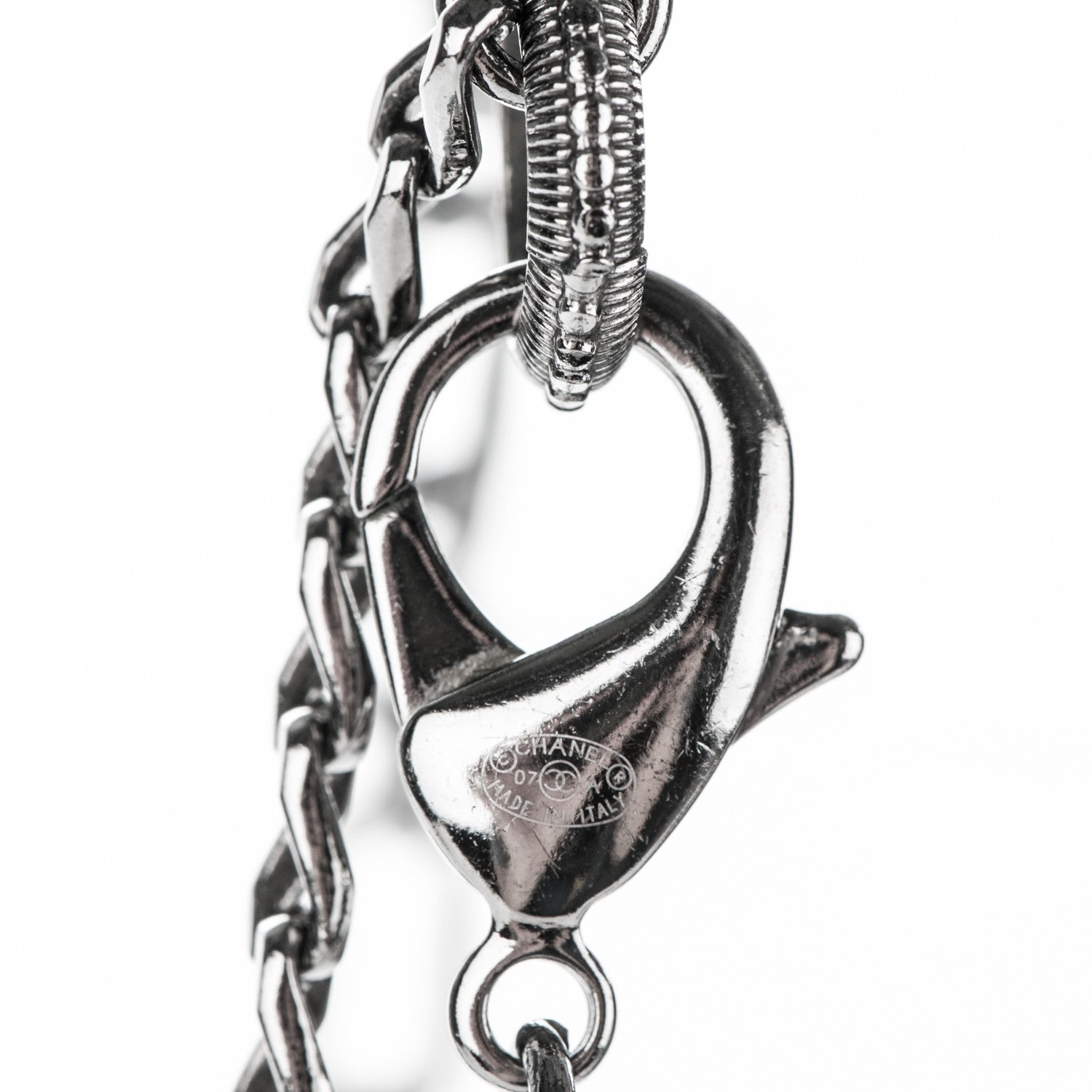 Chanel Ruthenium Crystal Ball CC Necklace Black 6 of 6