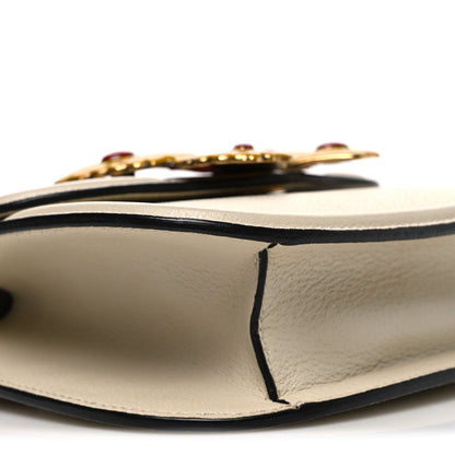 Gucci Calfskin Web Stripe Butterfly Small Totem Shoulder Bag White 9 of 11
